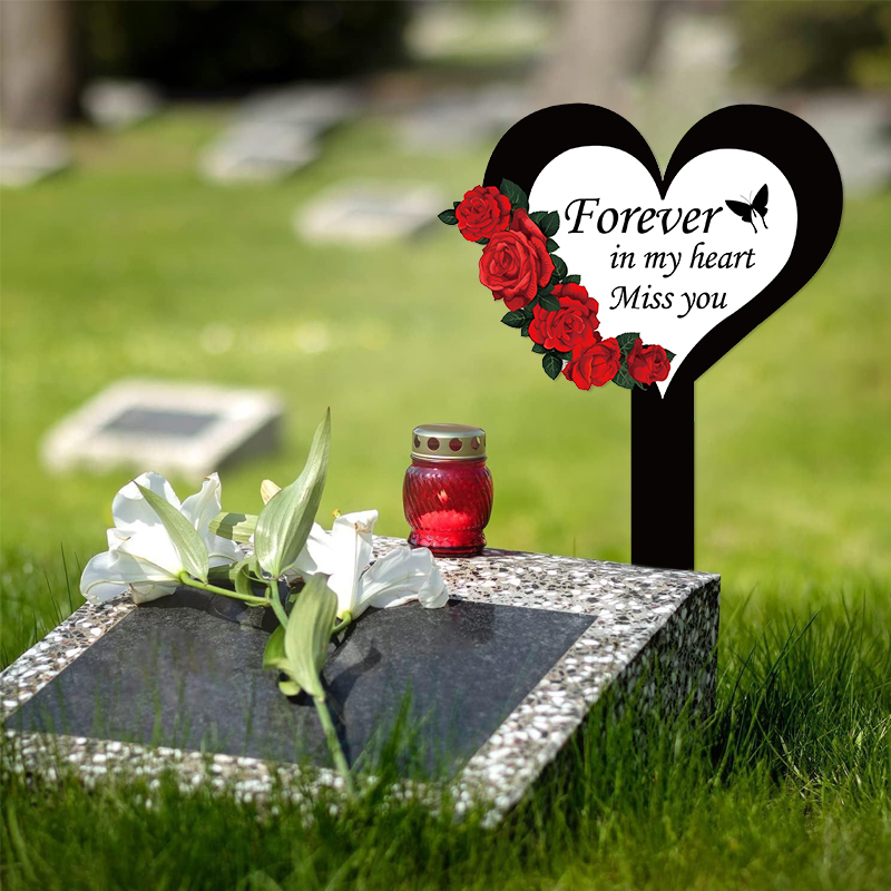 2024 Cemetery Memorial Heart S - Yard Sign Blank 评论和价格